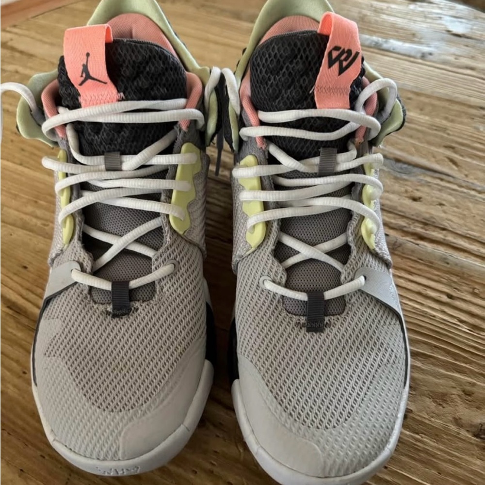 Jordan Athletic Shoes - Gray, Pink, Yellow